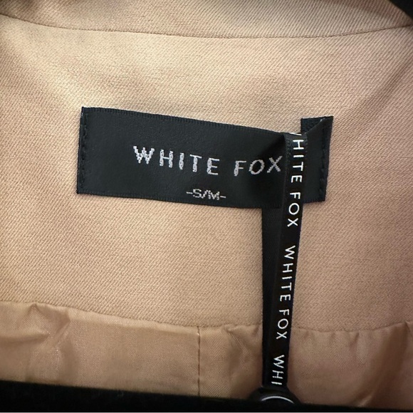 NWT White Fox Boutique Oversized Boyfriend Blazer Tan sz Small Medium - Picture 4 of 4